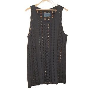 All Saints Brown Open Knit Top Tunic